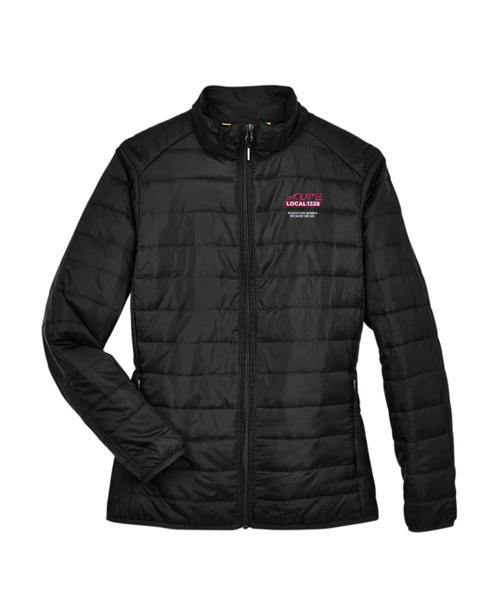 Cupe 1328 Women's Packable Puffer Jacket - Education Works Because We Do - Local Laundry