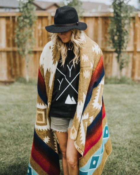 Wrapping YYC Traveling Sweater