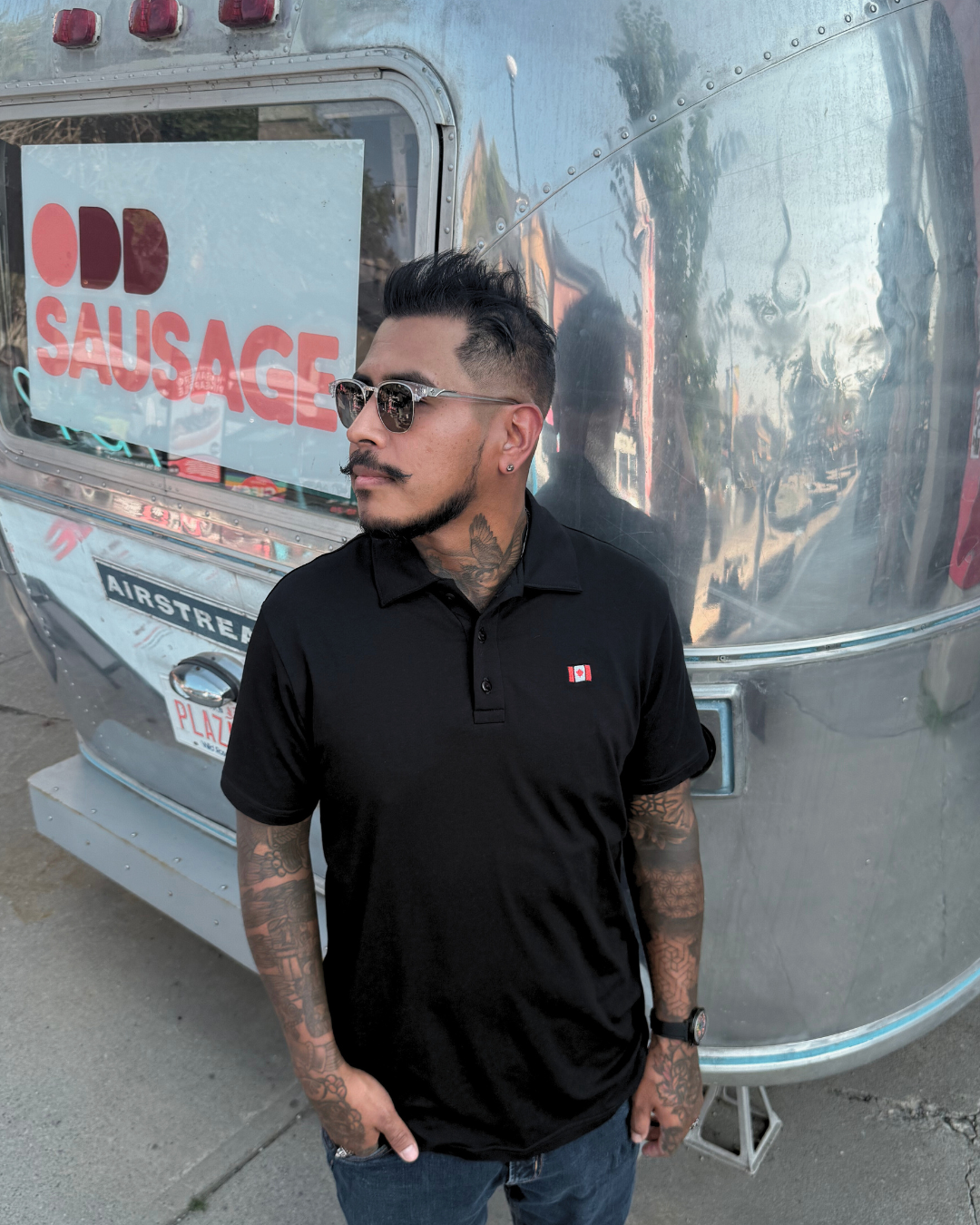 The Canadian Flag Bamboo Polo - Local Laundry