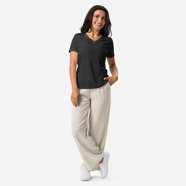 Custom Women's Relaxed V-Neck T-Shirt