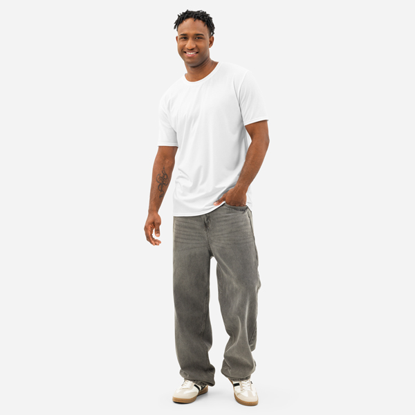 Custom All-Over Print Men’s Cotton Crew Neck T-Shirt