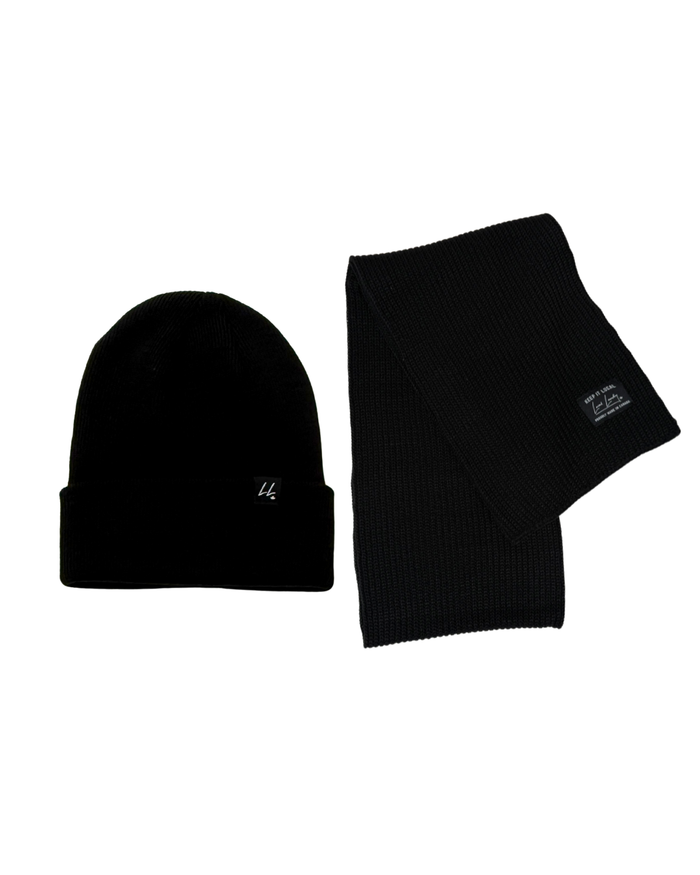 Giving Toque and Scarf Set - Black - Local Laundry