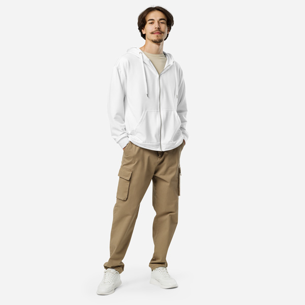 Custom All-Over Print Recycled Unisex Zip Hoodie