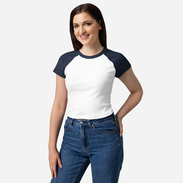 Custom Women's Micro Rib Raglan Baby Tee