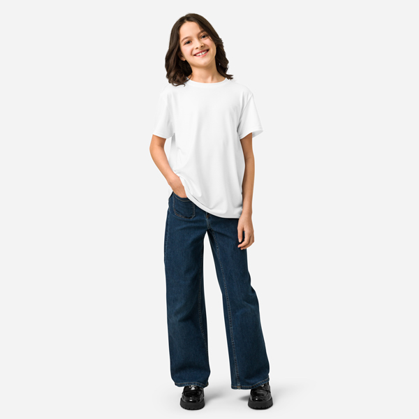 Custom All-Over Print Youth Cotton Crew Neck T-shirt