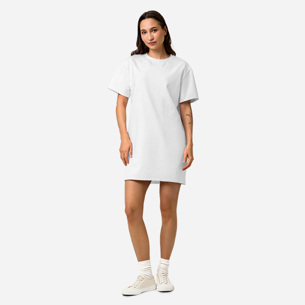 Custom All-Over Print Cotton T-Shirt Dress