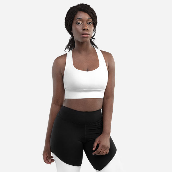 Custom All-Over Print Recycled Longline Sports Bra