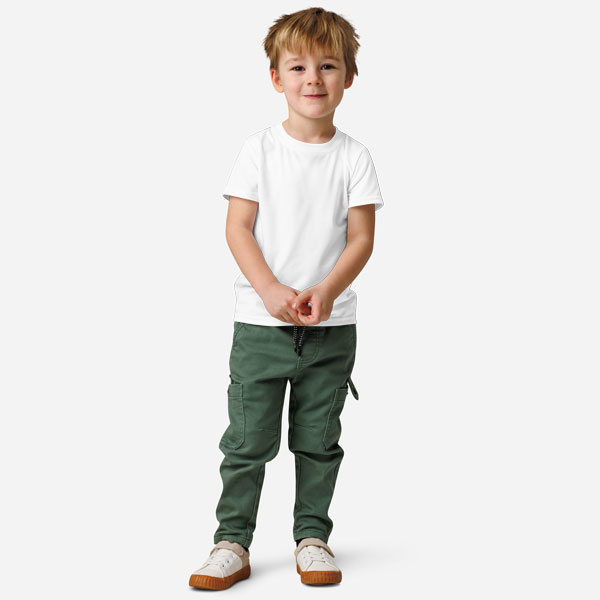 Custom All-Over Print Kids Cotton Crew Neck T-Shirt