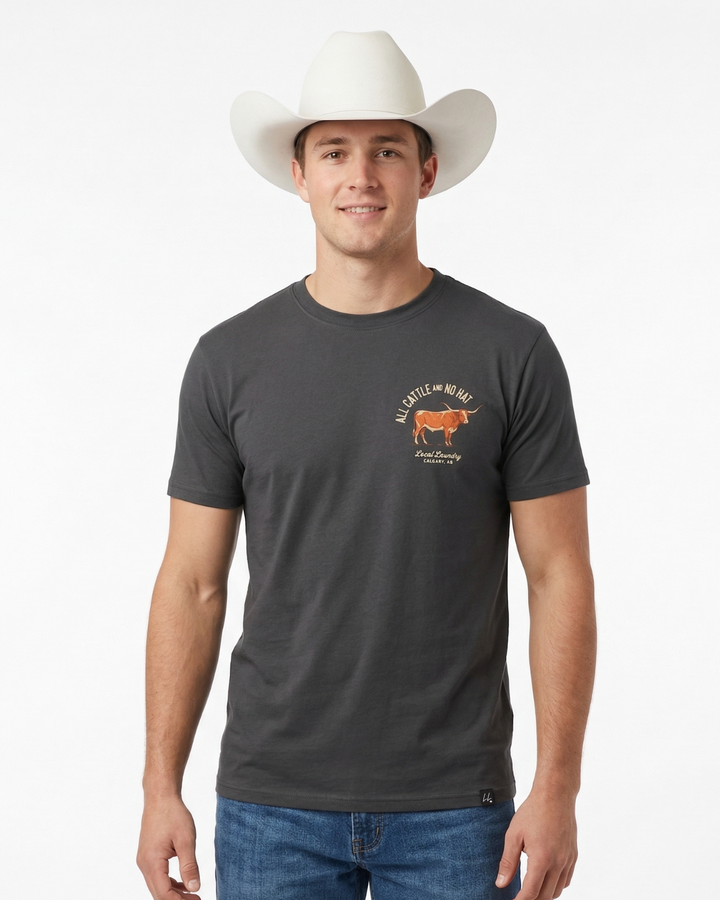 All Cattle and No Hat T-Shirt - Local Laundry