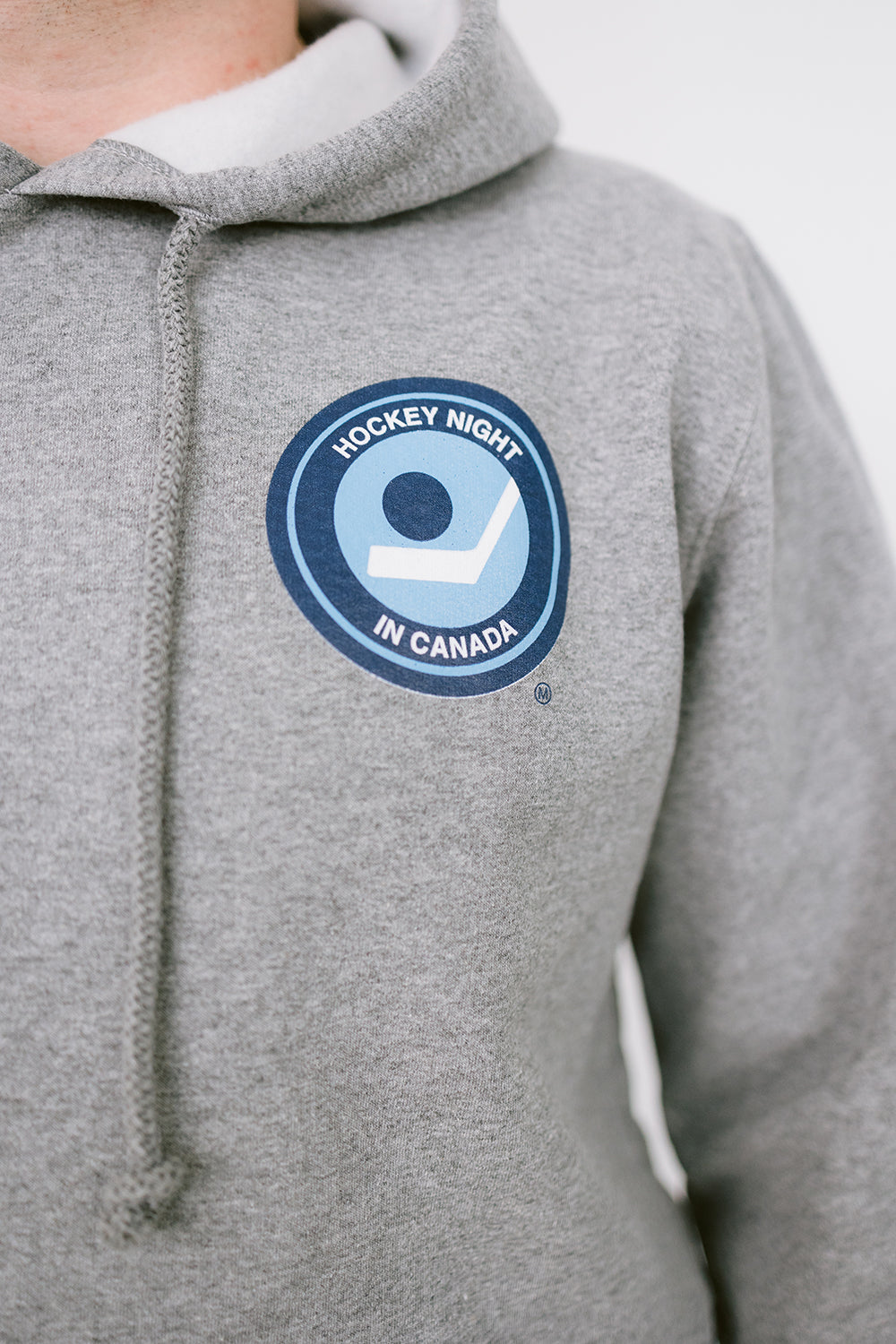 CDN Retro Hockey Night in Canada Athletic Grey Cotton Hoodie