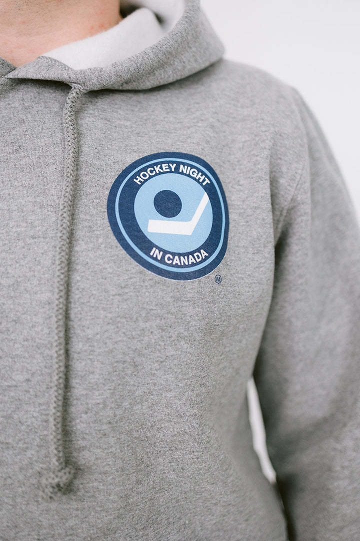 CDN Retro Hockey Night in Canada Athletic Grey Cotton Hoodie