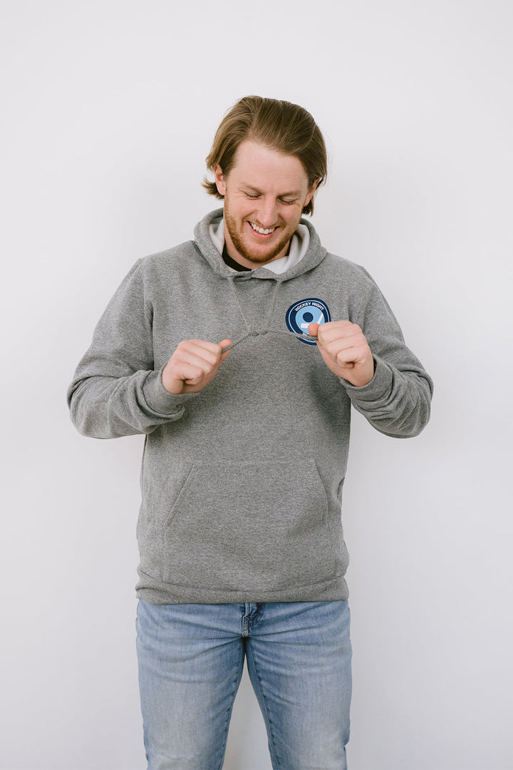 CDN Retro Hockey Night in Canada Athletic Grey Cotton Hoodie