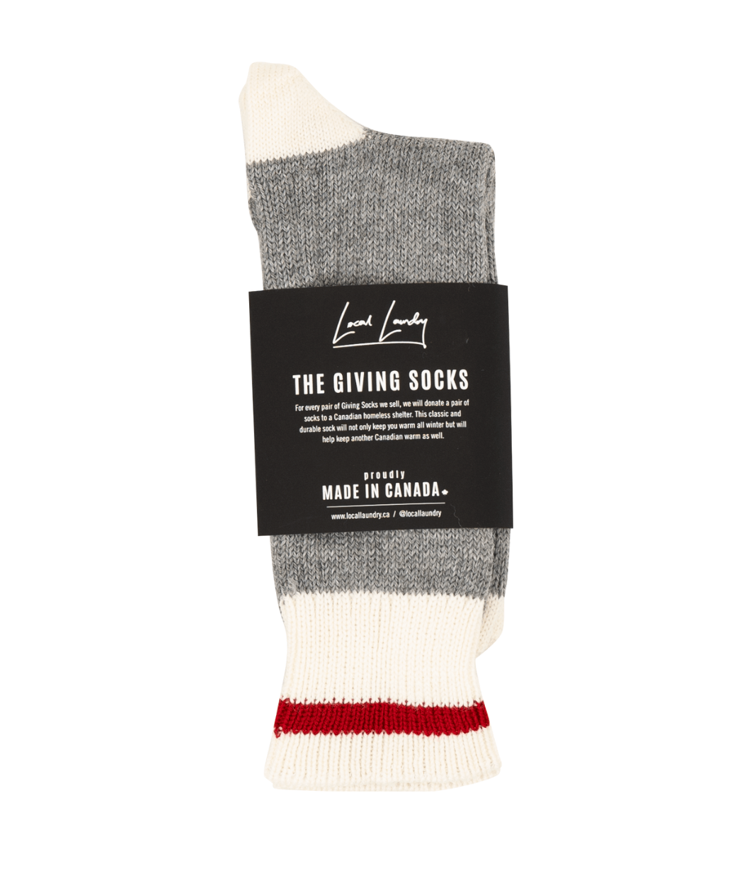 The Made in Canada Giving Camp Socks - Red Stripe 🇨🇦