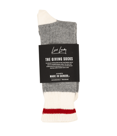 The Made in Canada Giving Camp Socks - Red Stripe 🇨🇦