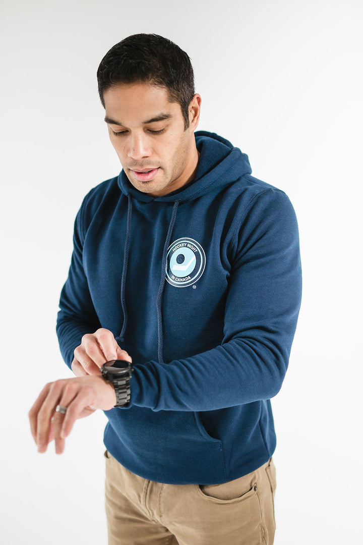 CDN Retro Hockey Night in Canada Navy Cotton Hoodie - Local Laundry