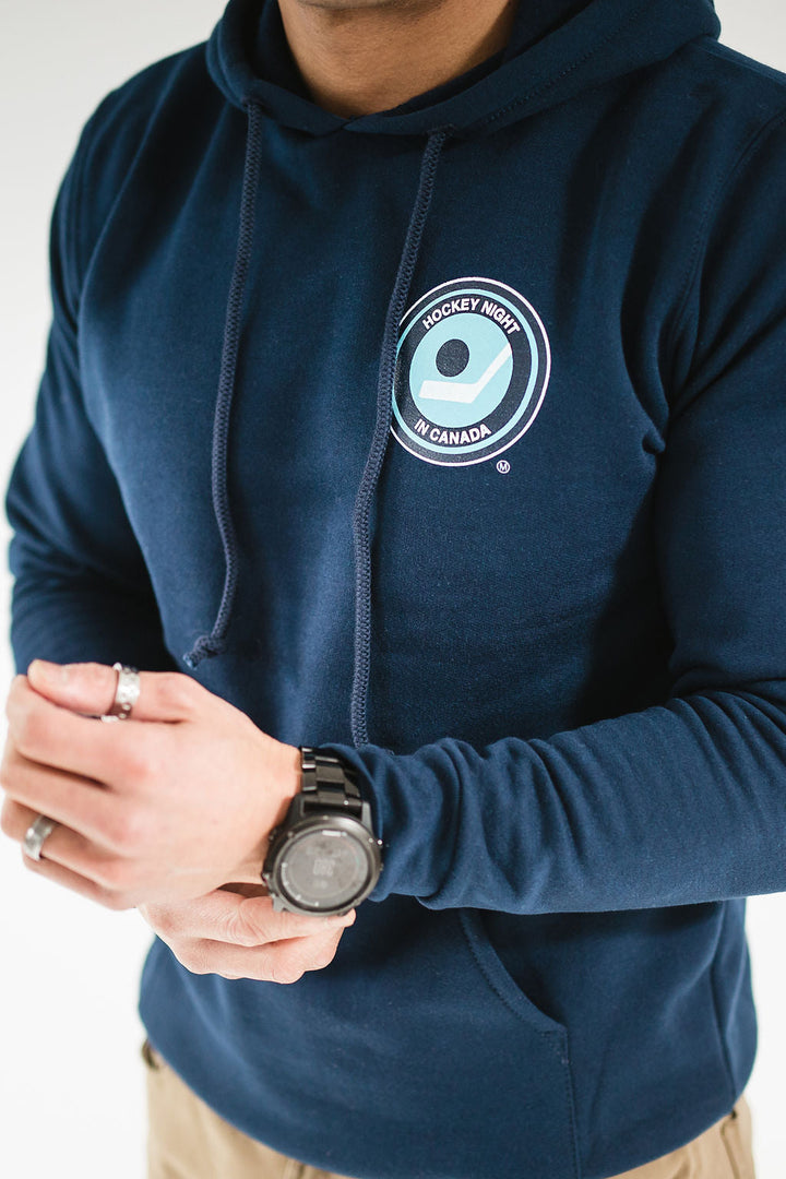 CDN Retro Hockey Night in Canada Navy Cotton Hoodie - Local Laundry