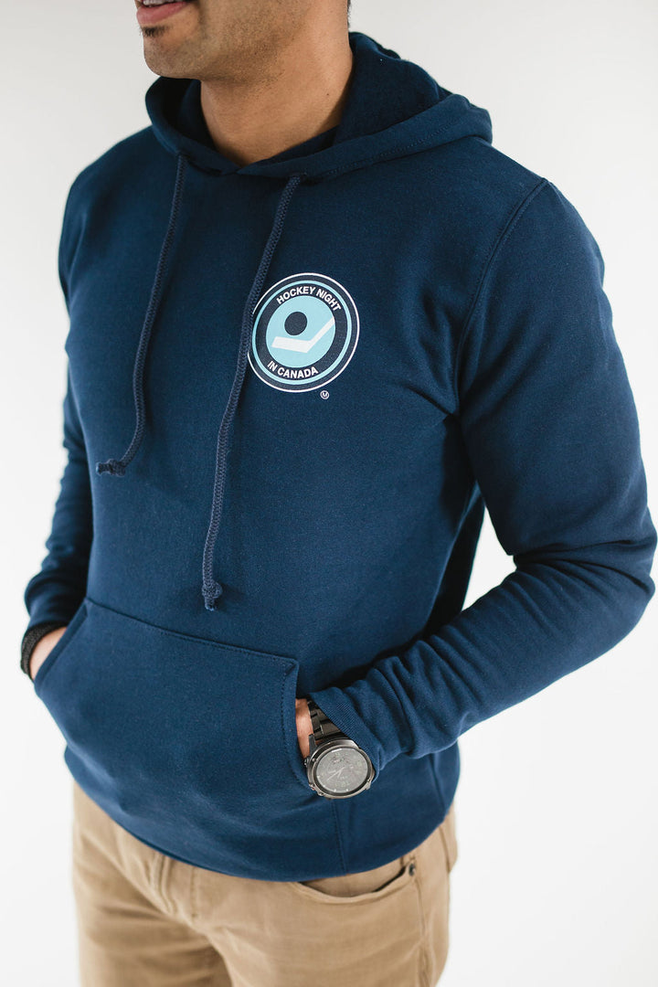 CDN Retro Hockey Night in Canada Navy Cotton Hoodie - Local Laundry