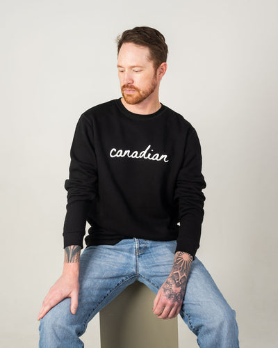 The Canadian Statement Crewneck - Black - Local Laundry