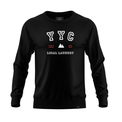 Varsity YYC Crewneck - Black