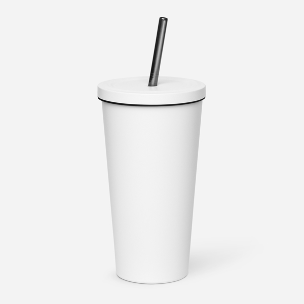 Custom Insulated Tumbler with a Straw