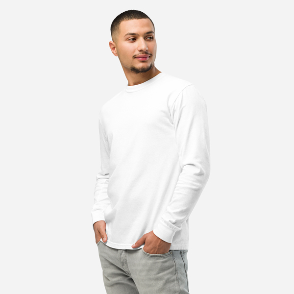 Custom Unisex Garment-Dyed Heavyweight Long Sleeve Shirt