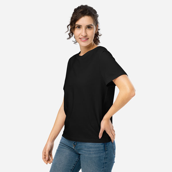 Custom Women's Organic Ribbed Neck Stella Muser T-Shirt