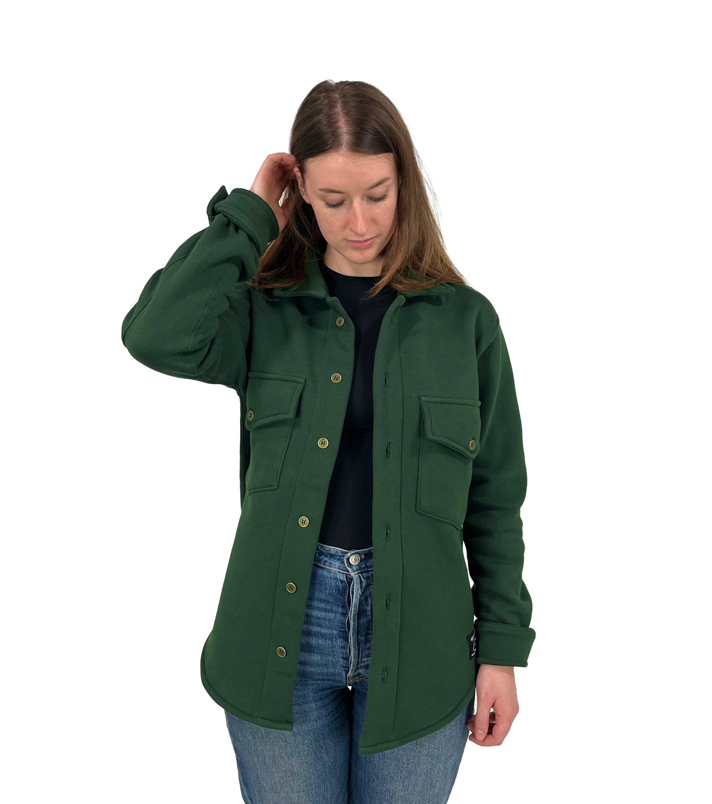 The Bow River Shacket - Forest Green