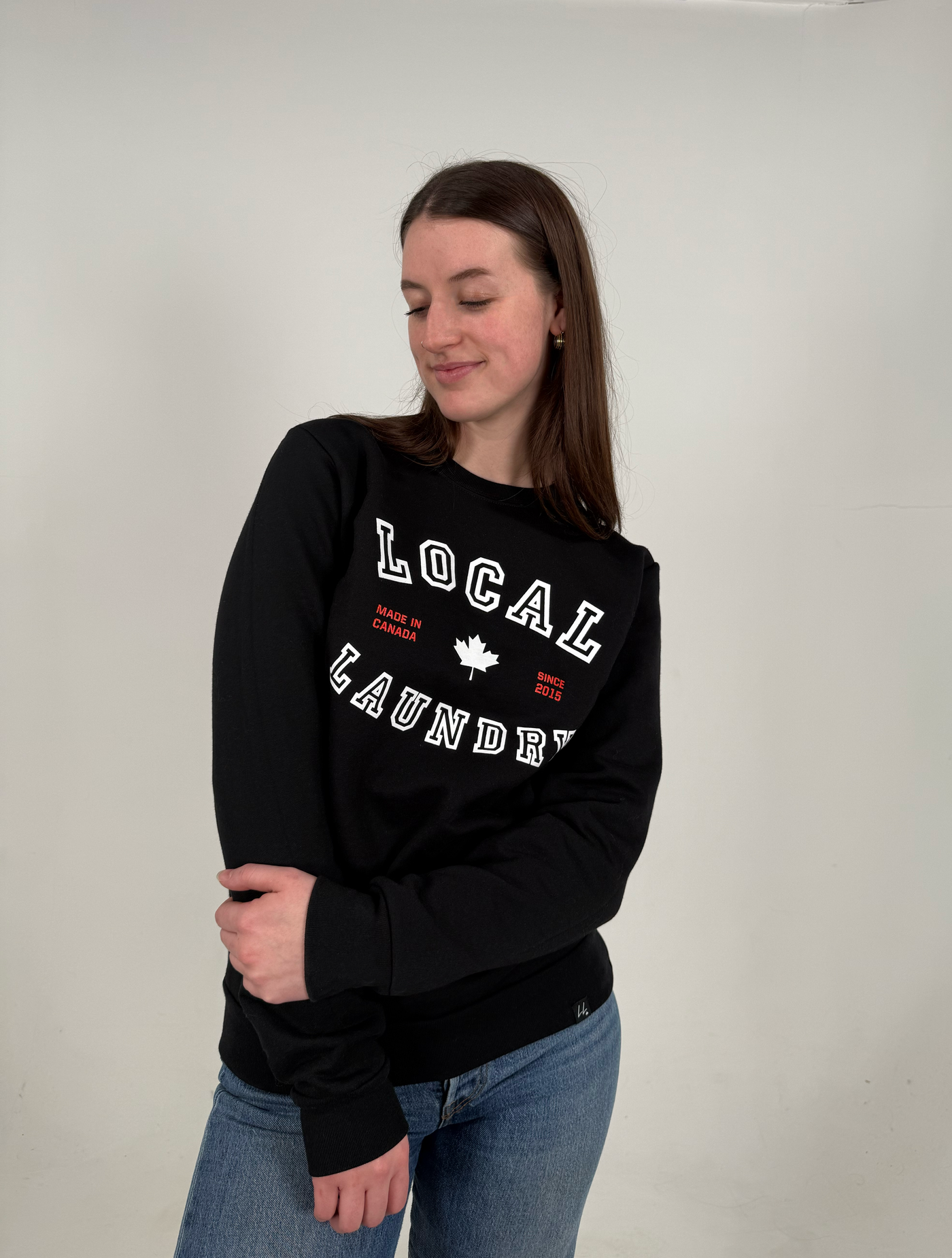 Varsity Local Laundry Crewneck - Black