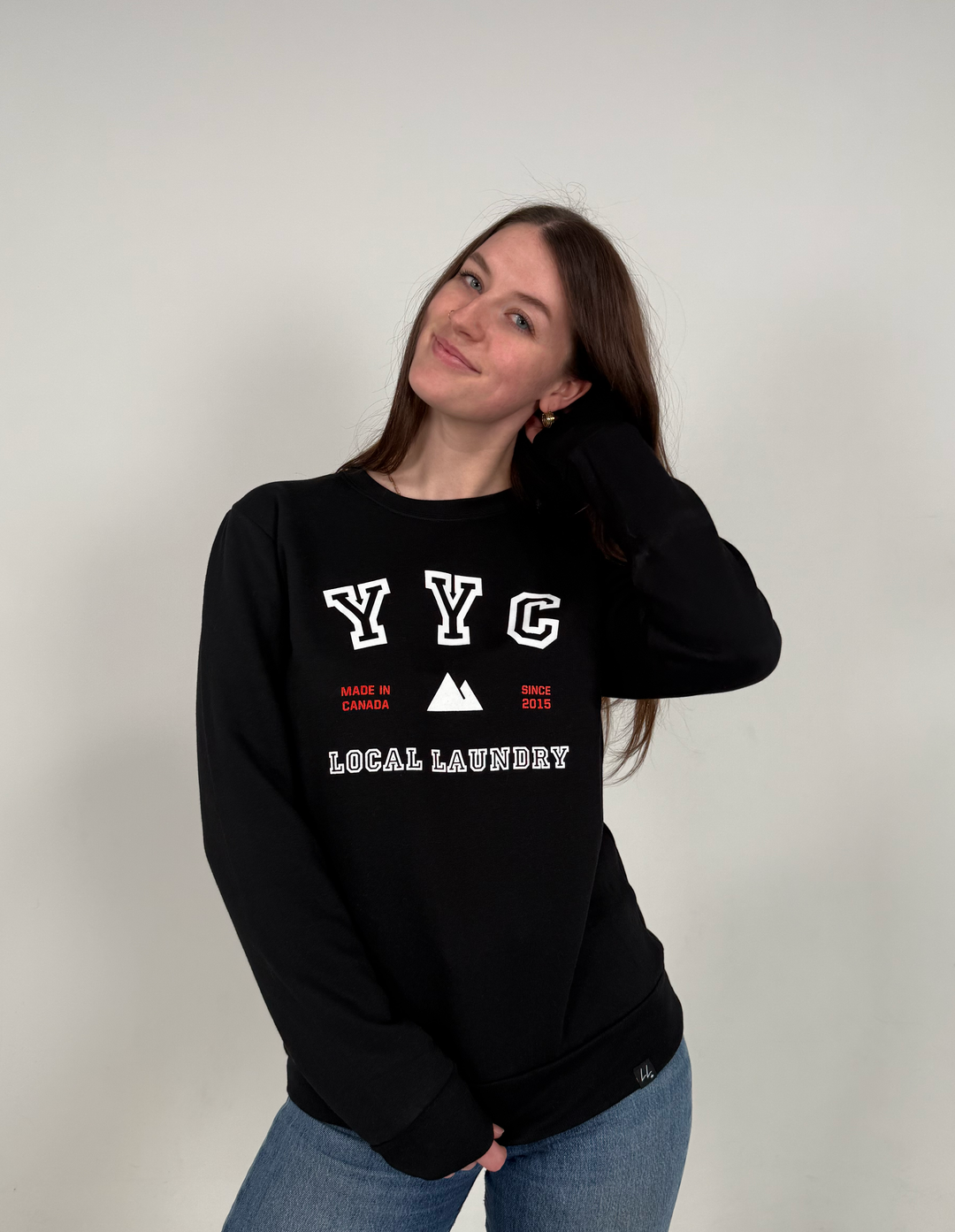 Varsity YYC Crewneck - Black - Local Laundry