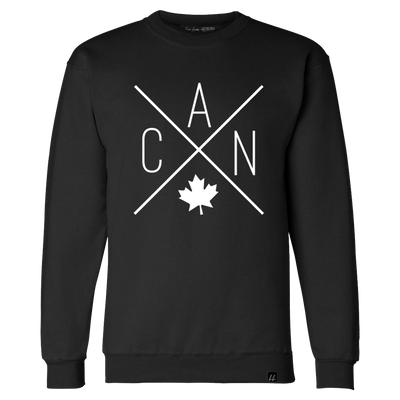 Made in Canada Local Laundry Sweater - exclusive CAN Maple Leaf design. Ideal for any occasion and climate with a 50/50 cotton polyester construction