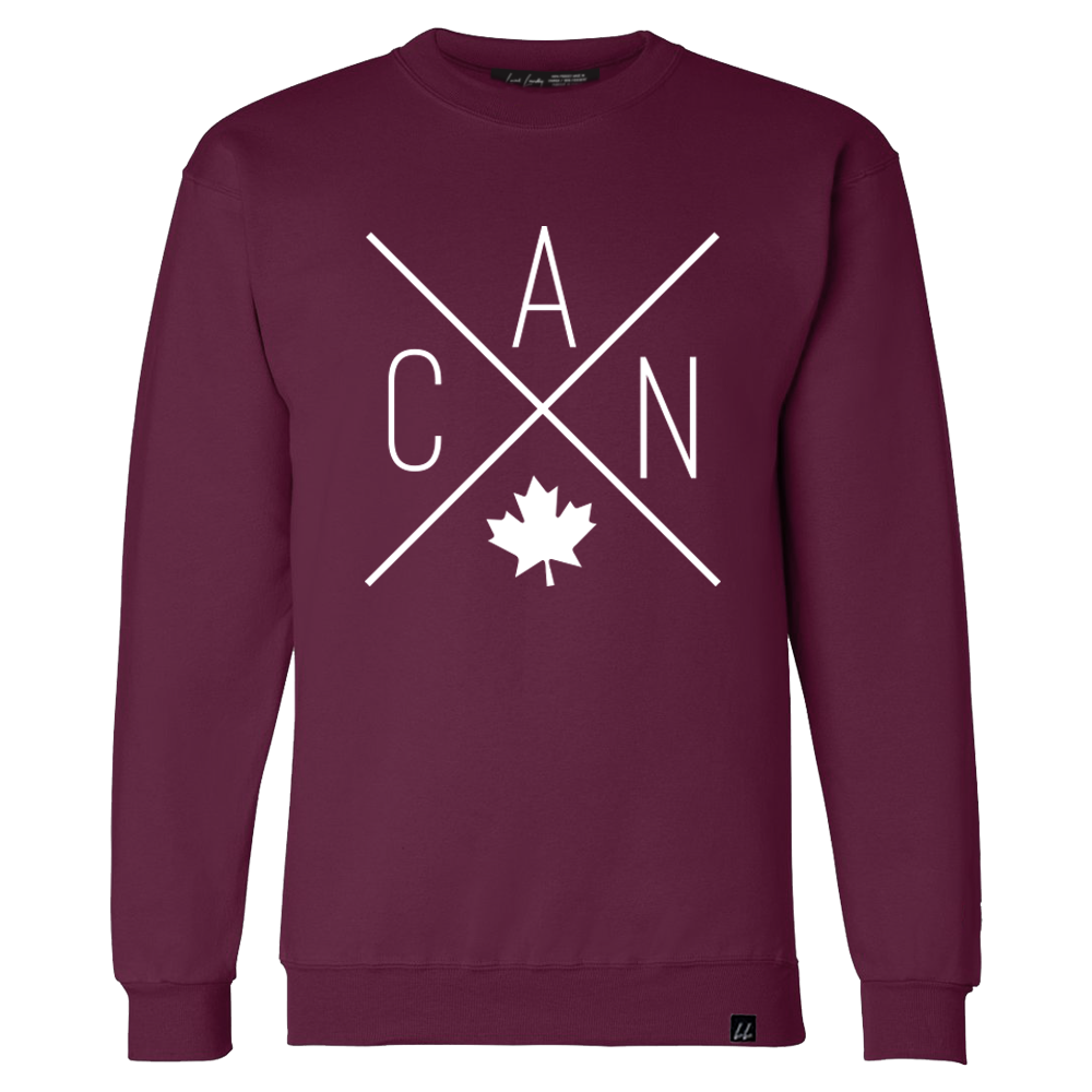 Made and designed in Canada Sweater with Local Laundry exclusive design in Maroon colour