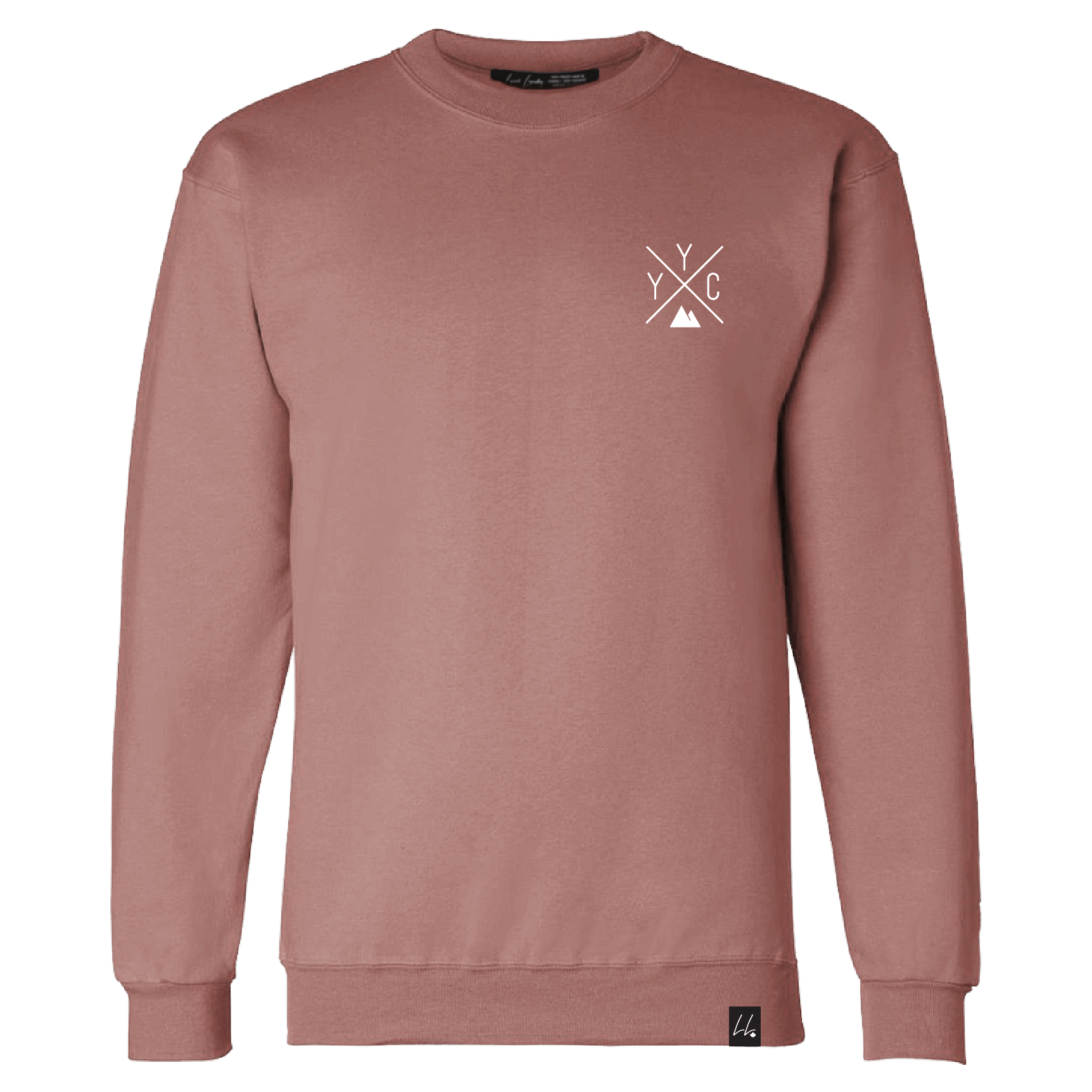 Made in Canada using sustainable materials, this Dusty Rose sweater features the exclusive Local Laundry YYC design sewn into the left chest of the sweater.